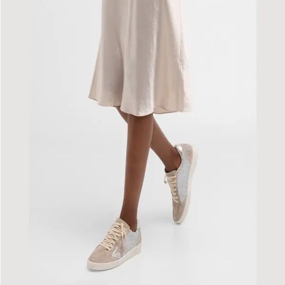 Golden Goose Women's Ballstar Glitter and Grey Suede size 39. - Picture 3 of 13